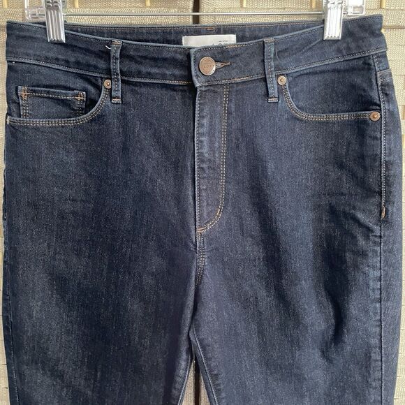 Loft CURVY HIGH-WAIST SKINNY ANKLE Jeans Size 29/8 Medium Wash Blue Stretch EUC - Picture 3 of 10